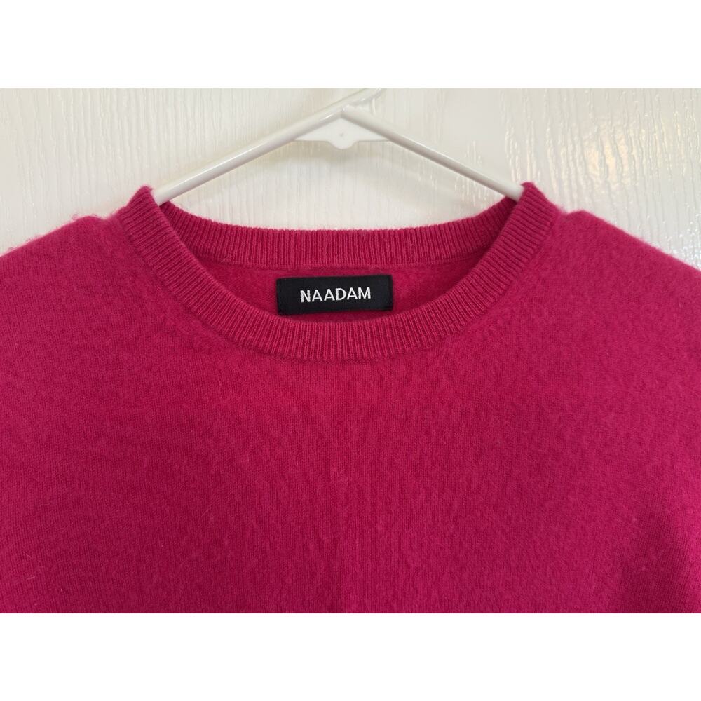 Naadam -The Original Cashmere Sweater In A Bright Pink 100% Cashmere, Women’s XS - Picture 4 of 5